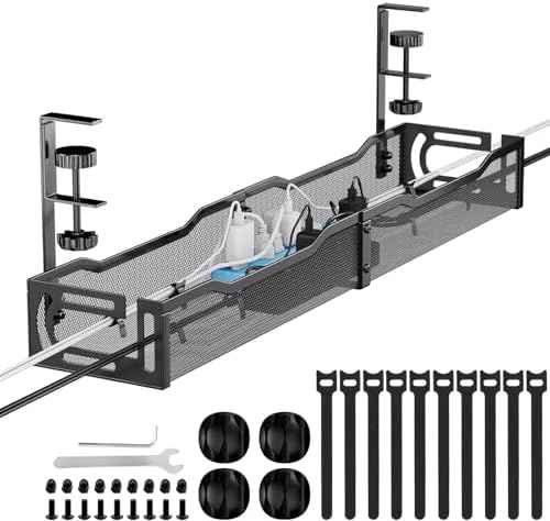 Cable Management, 25'' Cable Management Under Desk, Cable Tray