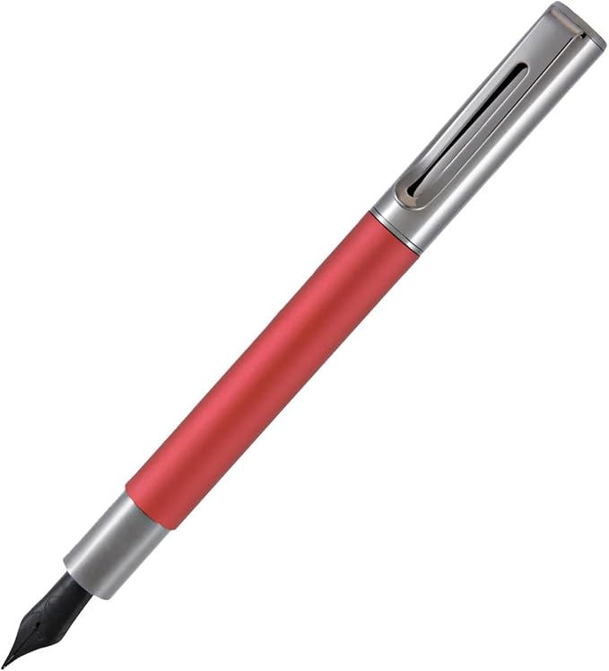 Monteverde USA Ritma Fountain Pen in Red – Broad Nib, Bold JoWo Stainless Steel by Monteverde