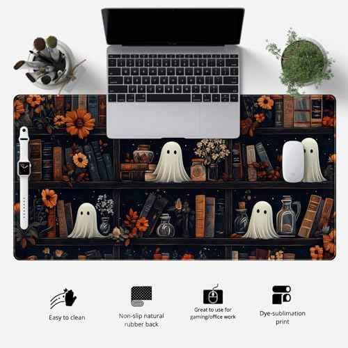 LuckyCow Cute Vintage Gothic Desk Mat Kawaii Dark Academia Desk Pad