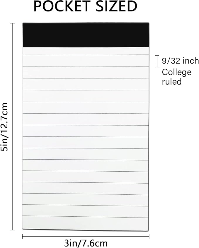Nichela 8 Pcs Note Pads Refills 3 x 5 inches Memo Small Notebook Writing Pads - Image 2