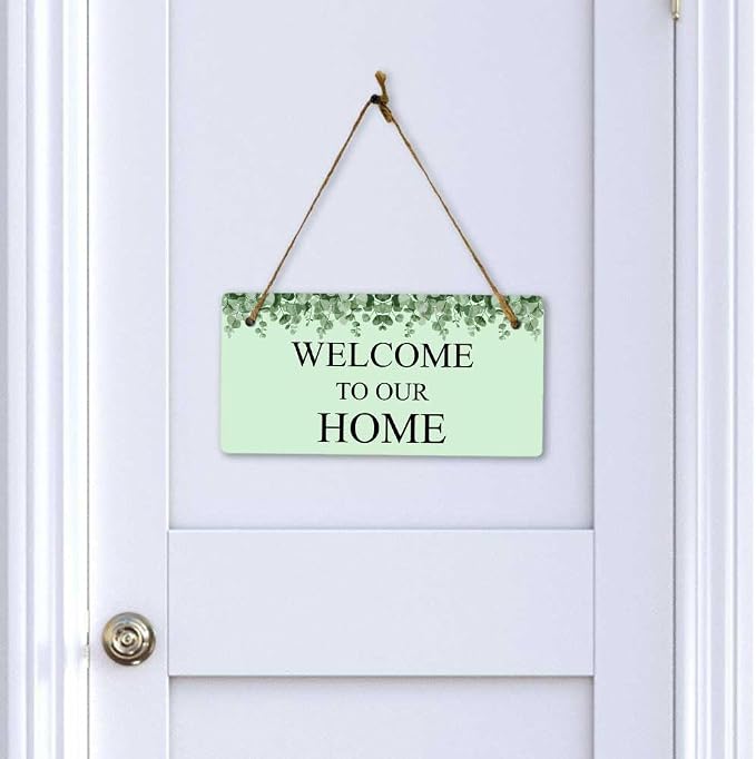 Signs ByLITA Eucalyptus Greenery Personalized Hanging Wall or Door Sign | - Image 6