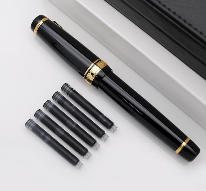 xixixiaozhu Metal Big Fountain Pen, Medium Nib 0.7mm, Includes Ink Converter & - Image 9