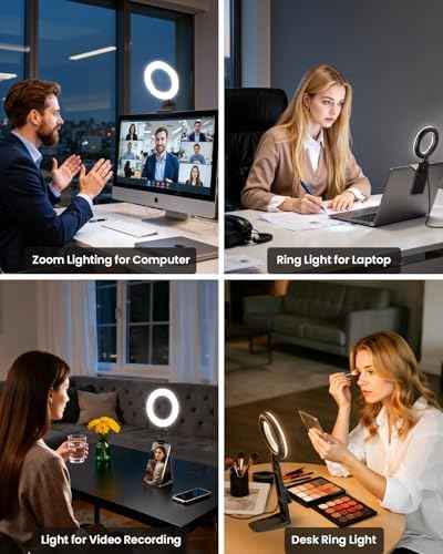 Evershop Ring Light for Laptop Desk Clip On,Small Computer Video