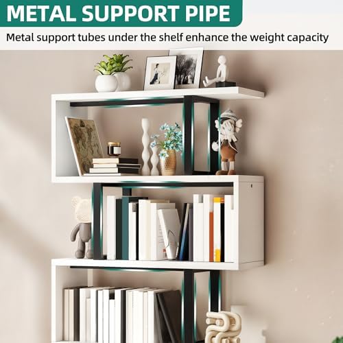 YITAHOME Tall Bookshelf Modern Book Shelf 6 Tier Bookcase