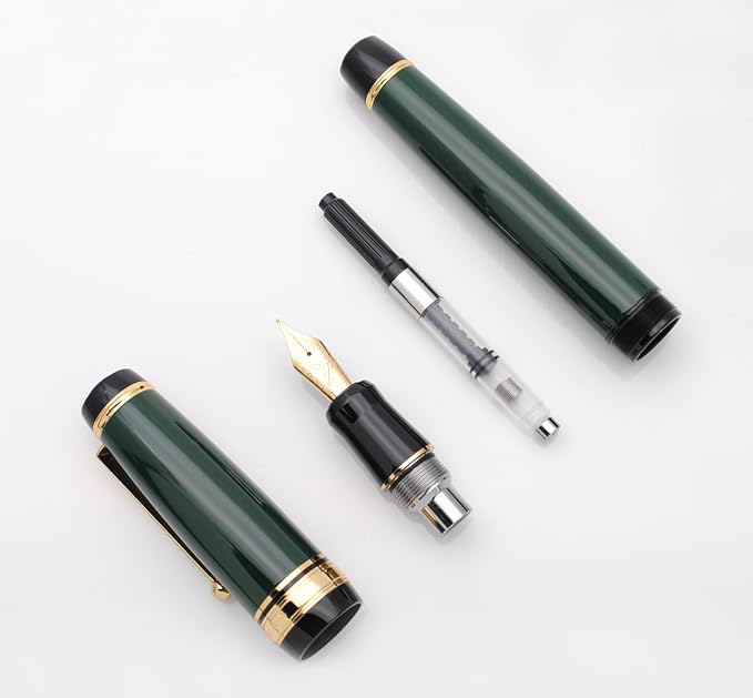 xixixiaozhu Metal Big Fountain Pen Set Medium Nib 0.7mm, Includes Ink Refill - Image 4