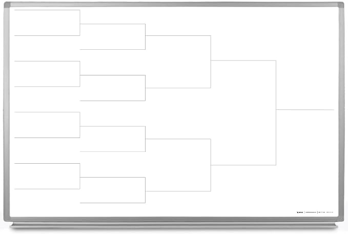 12 Team Bracket Whiteboard 60" x 40" by CreativeSafetySupply