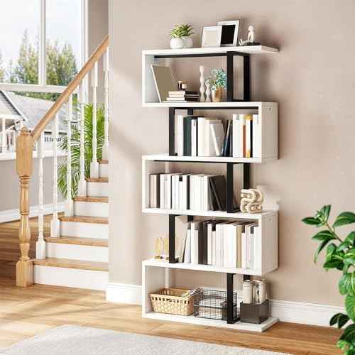YITAHOME Tall Bookshelf Modern Book Shelf 6 Tier Bookcase