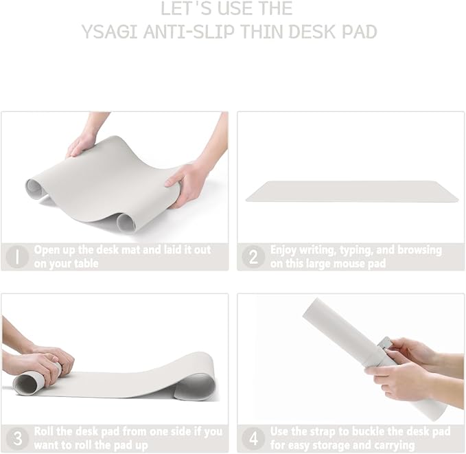 YSAGi Non-Slip Leather Desk Pad L Size, Waterproof Laptop Computer Desk - Image 6