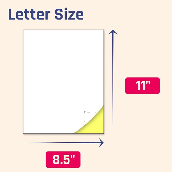 30 Sheets, Printable White Sticker Paper, Laser/Inkjet Printing - Image 2