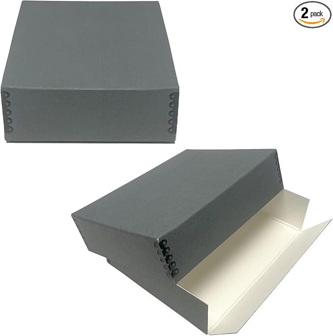 Lineco Museum Archival Storage Box, 9.25x11.75x3 in. Drop Front Design. by Lineco