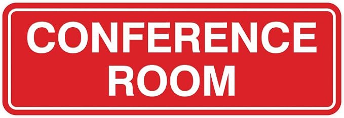 Standard Conference Room Sign -Red by All+Quality
