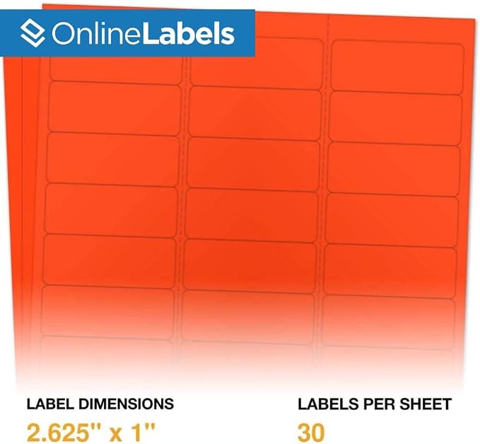 Neon Red Address Labels - Image 2