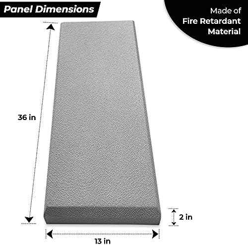 Acoustic Panel Gray | Fiberglass 2-pack | Professional sound absorbing