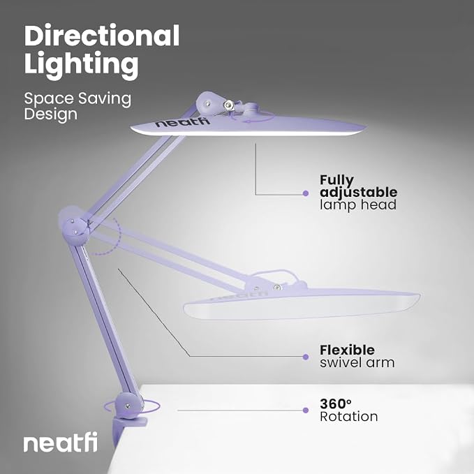 Neatfi XL 2, 200 Lumens LED Task Lamp, 4 Level Brightness, 3 Light Modes - Image 5