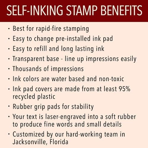 Personalized Self Inking Address Stamp Custom Return Address Stamp for Envelopes, Mail & Wedding Invitations, Custom Address Stamper