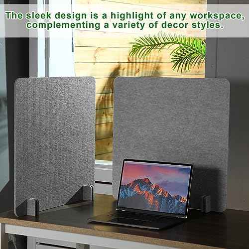 6 Pcs Acoustic Desk Divider Partition Privacy Panel 24 x 24",Light Gray