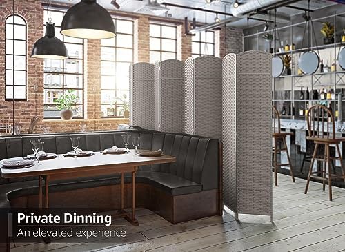 Sorbus Foldable Room Divider, Mesh Privacy Screen (8 Panel, Beige)