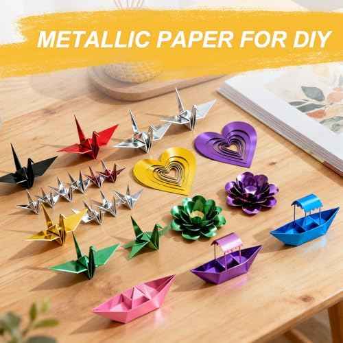 60 Sheets 15 Colors 8.5" x 11" Metallic Foil Paper 120gsm/32lb