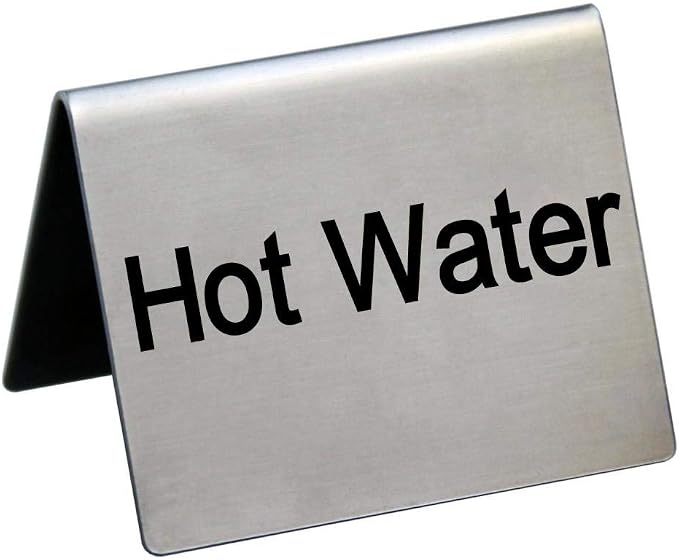 New Star Foodservice Stainless Steel Table Tent Sign, 1.5" x 2") by NewStarFoodservice