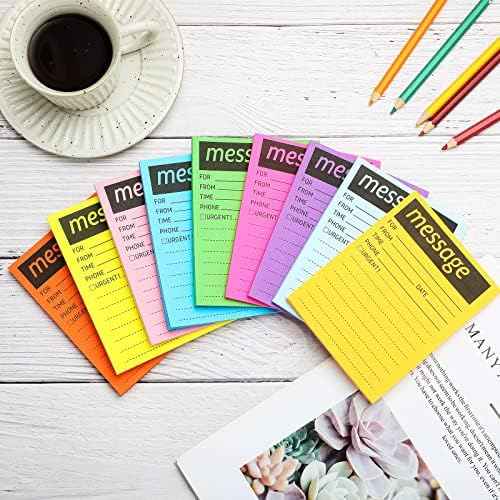 Geyee 9 Pcs Phone Message Pads for Office Super Sticky Notes 4 x 5 Inch