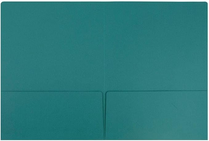 LUXPaper 9" x 12" Presentation Folders | Two Pocket | Teal | 100lb. Cover | 10 - Image 2