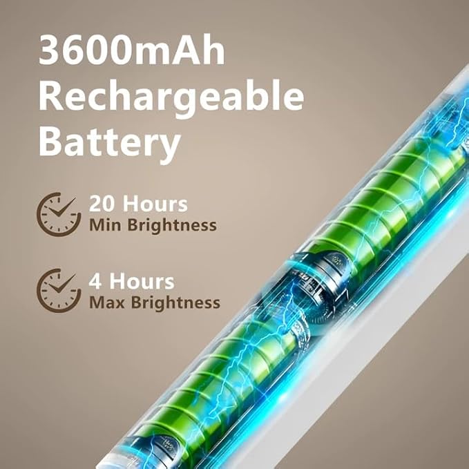 XmnSoly Magnetic Light Bar, 16.5in Rechargeable LED Desk Light Bar - Image 3