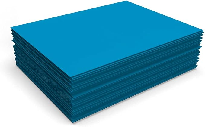 LUXPaper 8.5" x 11" Paper | Letter Size | Pool Blue | 80lb. Text | 50 Qty - Image 4