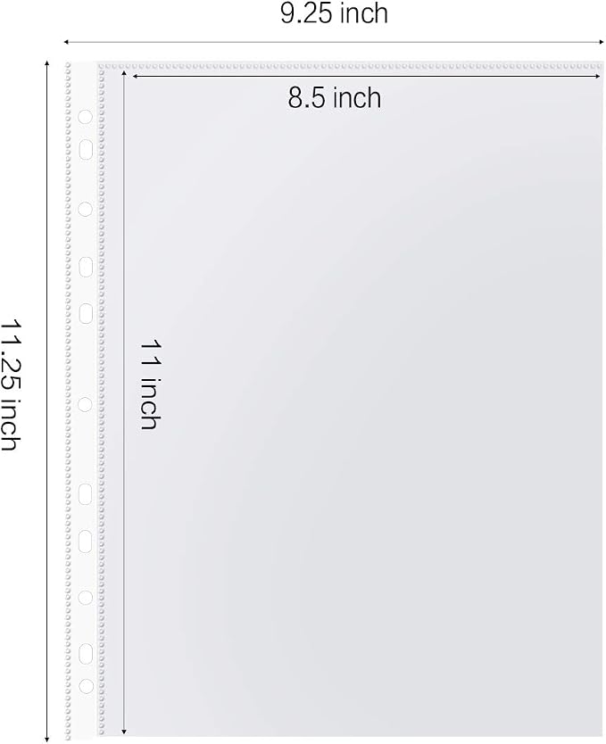Sheet Protectors, HERKKA 800 Pack Heavy Duty Clear Plastic Page Protectors - Image 2
