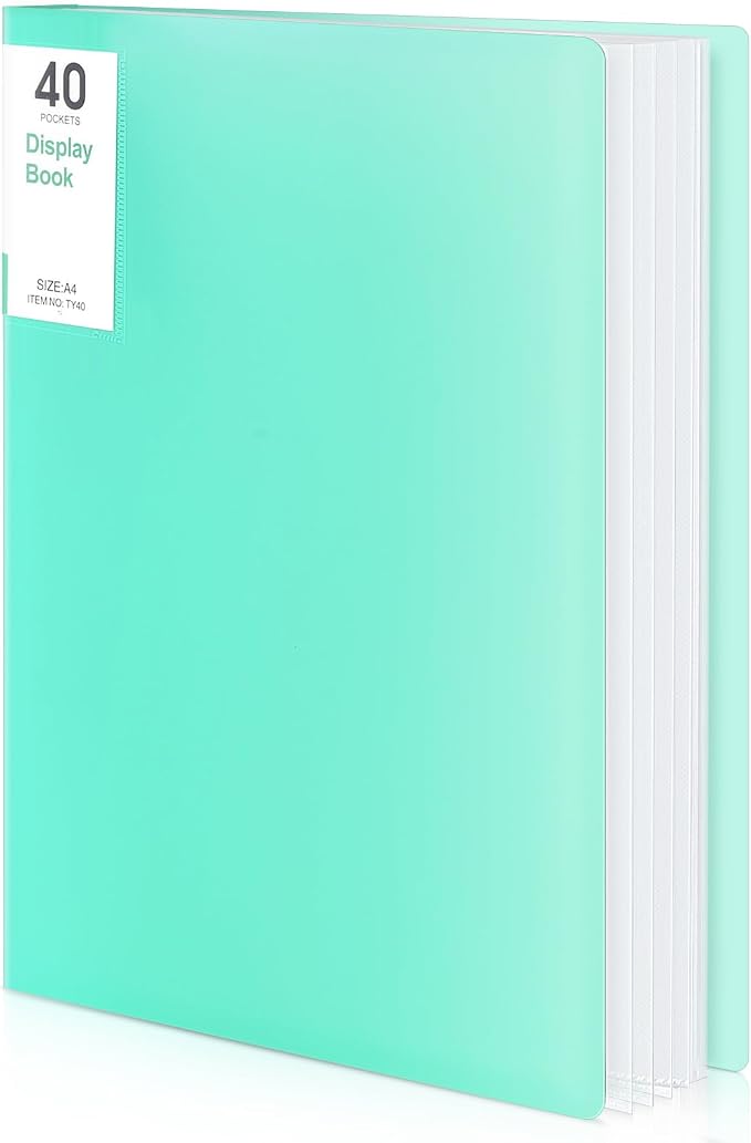 Phyxin Portfolio Binder, 40-Pocket Portfolio Folder 8.5" x 11", Displaying 80 by Phyxin