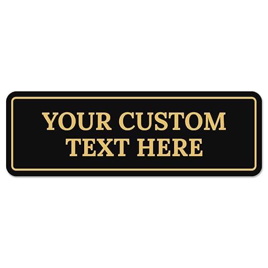 Custom Wall or Door Sign, Personalized Plaque Engraved Message by SigoSigns