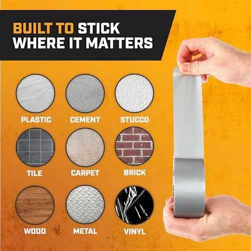 Lockport 5 Pack Duct Tape Heavy Duty Waterproof, Strong Adhesive Silver Duct Tape Bulk for Indoor Outdoor Repairs, Tear by Hand - 30 Yards x 2 Inch