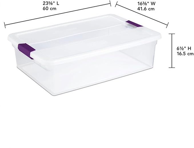 Sterilite 24-Pack 32 Quart ClearView Latch Box, Stackable Organizer Bins - Image 3