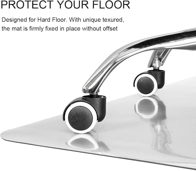 Kuyal Clear Chair mat for Hardwood Floor 46 x 72 inches Transparent Floor Mats - Image 4