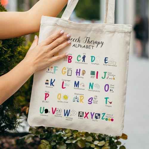 Speech Therapist Gift, Speech Therapy Tote Bag, Speech Language Pathologist Gifts, Speech Therapist Gift for Women, Speech Therapist Appreciation Thank You Gifts(SLP Tote bag), MK240332255