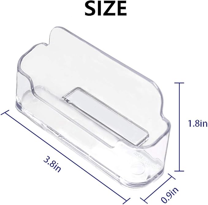 Qizpcer 4 Pack Clear Plastic Business Card Holder, Acrylic Business Card Display - Image 4