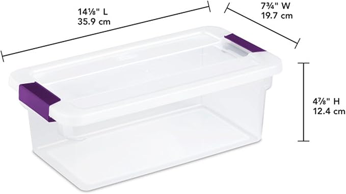Sterilite 36-Pack ClearView Latch Box, Stackable Storage Organizer Bins - Image 3