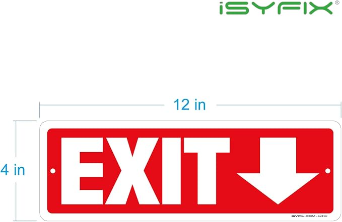 iSYFIX Exit Signs 6 Pack 12x4 Inch - Image 7