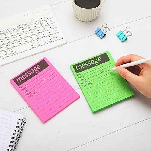 Geyee 9 Pcs Phone Message Pads for Office Super Sticky Notes 4 x 5 Inch