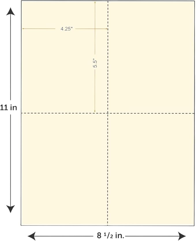 Limited Papers 8.5x11 Perforated Paper, 20/50 Pound, 75 GSM, Variety of - Image 2