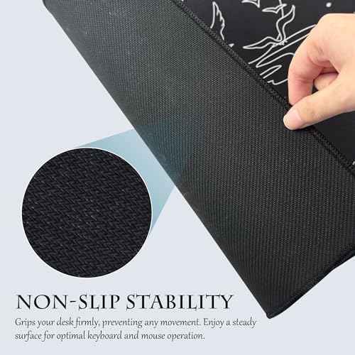 ALOANES Waterproof Gaming Mousepad Large Mouse Mat Non-Slip Rubber Base