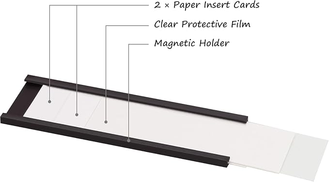 Realth C Channel Magnetic Label Holders 50 Pack 3'' x 6'' - Image 5
