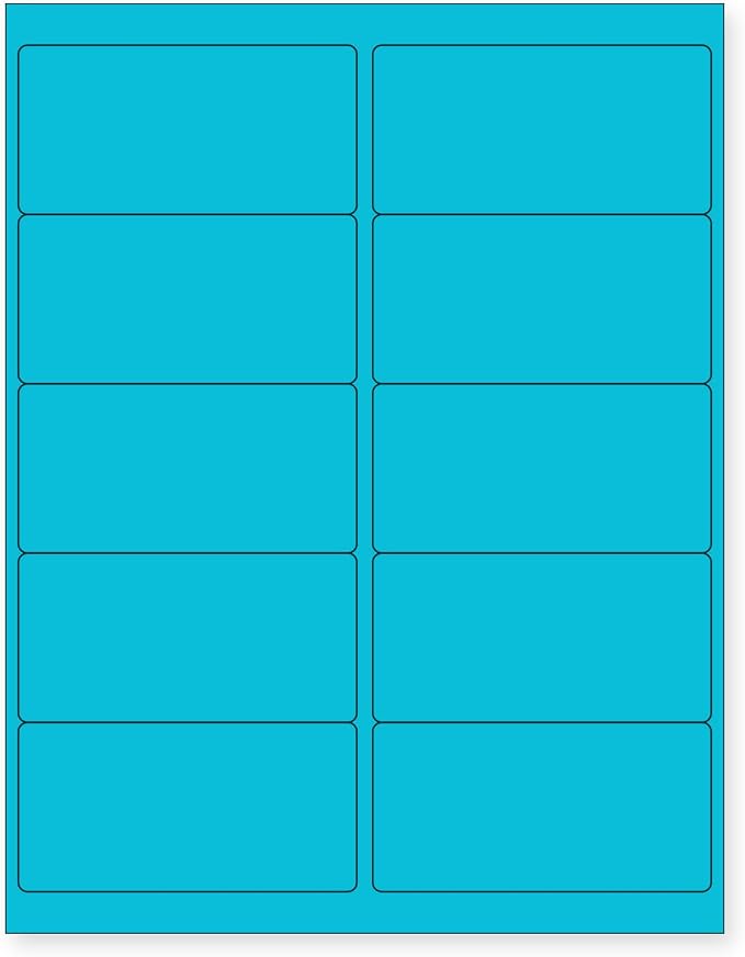 NextDayLabels - 8-1/2 x 11" Neon Color High Light Fluorescent Labels by NextDayLabels