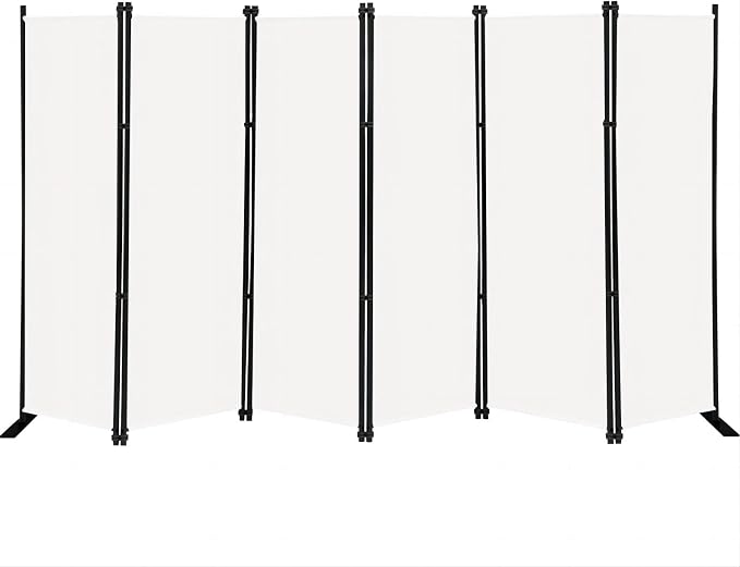 MAYOLIAH 6 Panel Folding Privacy Screen 9ft Wide, 6ft Tall Partition Room by MayoliahHome
