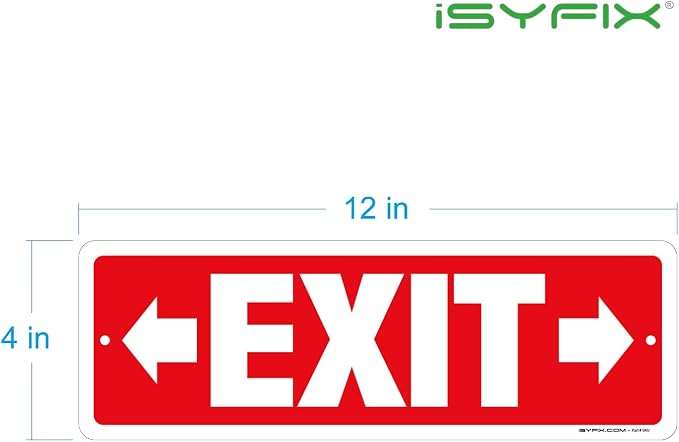 iSYFIX Exit Signs 12 Pack 12x4 Inch - Image 7