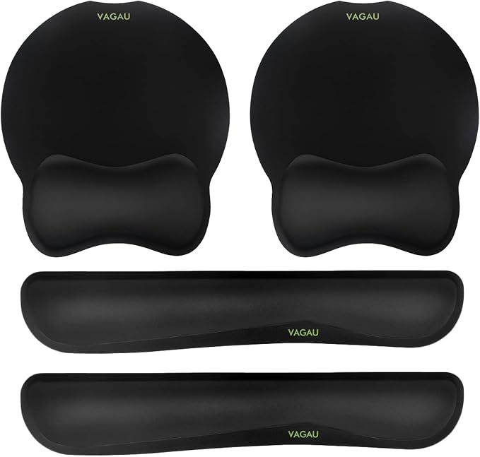 VAGAU Premium Keyboard Wrist Rest and Mouse Pad Wrist Support, Ergonomic Memory by VAGAU