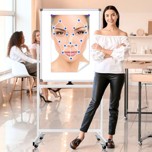 Double-Sided White Board with Stand, 40 X 28 Inch Dry Erase Board