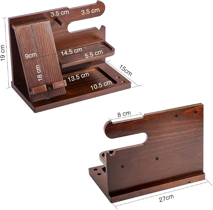 Gifts for Men Wood Phone Docking Station for Mens Gifts for Christmas Husband - Image 3