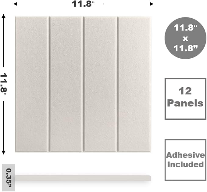 DECORITA Felt Bulletin Board Tiles | Modern Cork Board Alternative | Large Cork - Image 2
