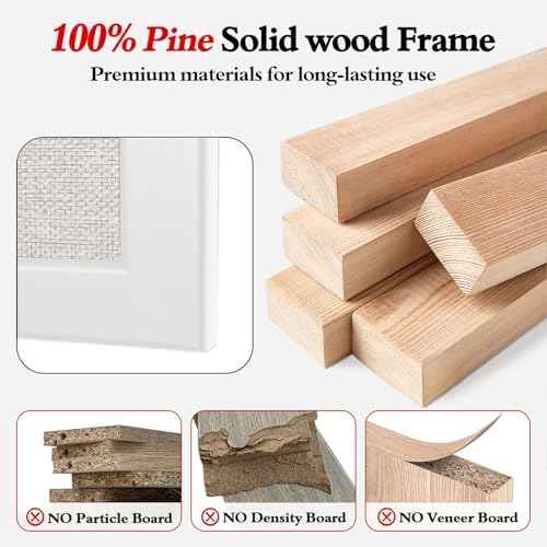 Bulletin Board 36 x 24 Inch Wood Framed White Corkboard for Office