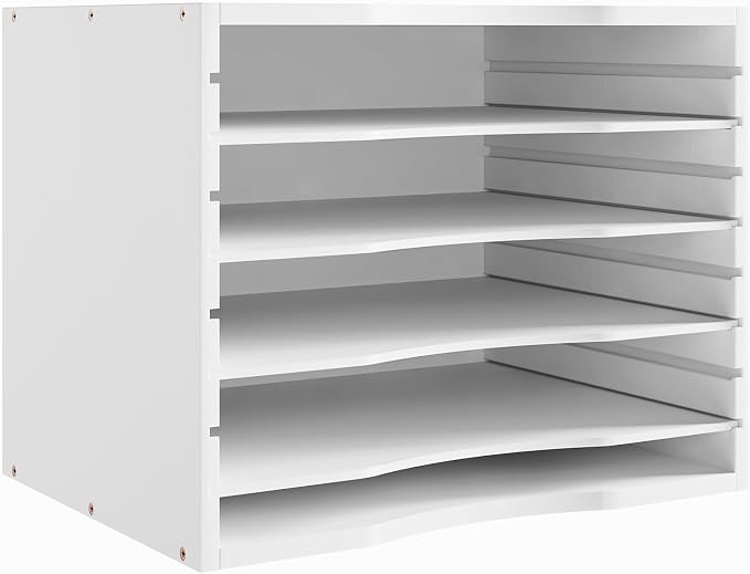 Bamjoy Bamboo 5 Tier Desktop Organizer, Paper Organizer Mail Sorter, File - Image 9